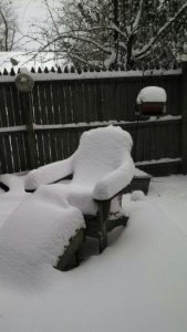 The Snow Rests On a Cozy Chair